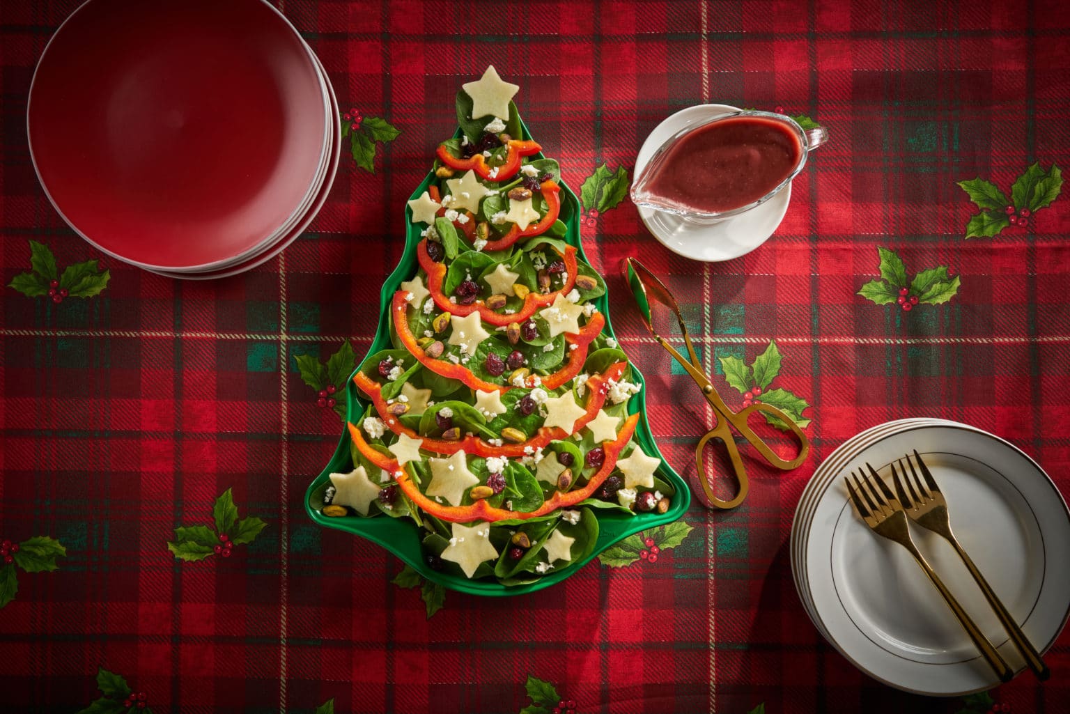 Spinach Christmas Tree Salad Fresh Express