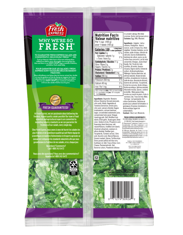 Twisted Caesar Avocado Caesar Chopped Salad Kit Fresh Express Canada