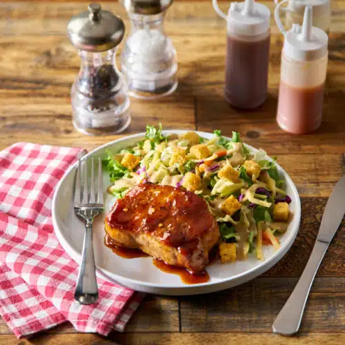 Hot Maple Glazed Pork Chops