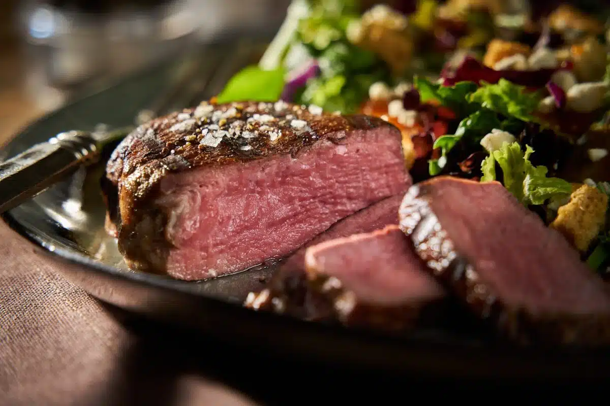 Omaha Steak with French Blue Cheese Salad