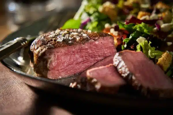 Omaha Steak with French Blue Cheese Salad