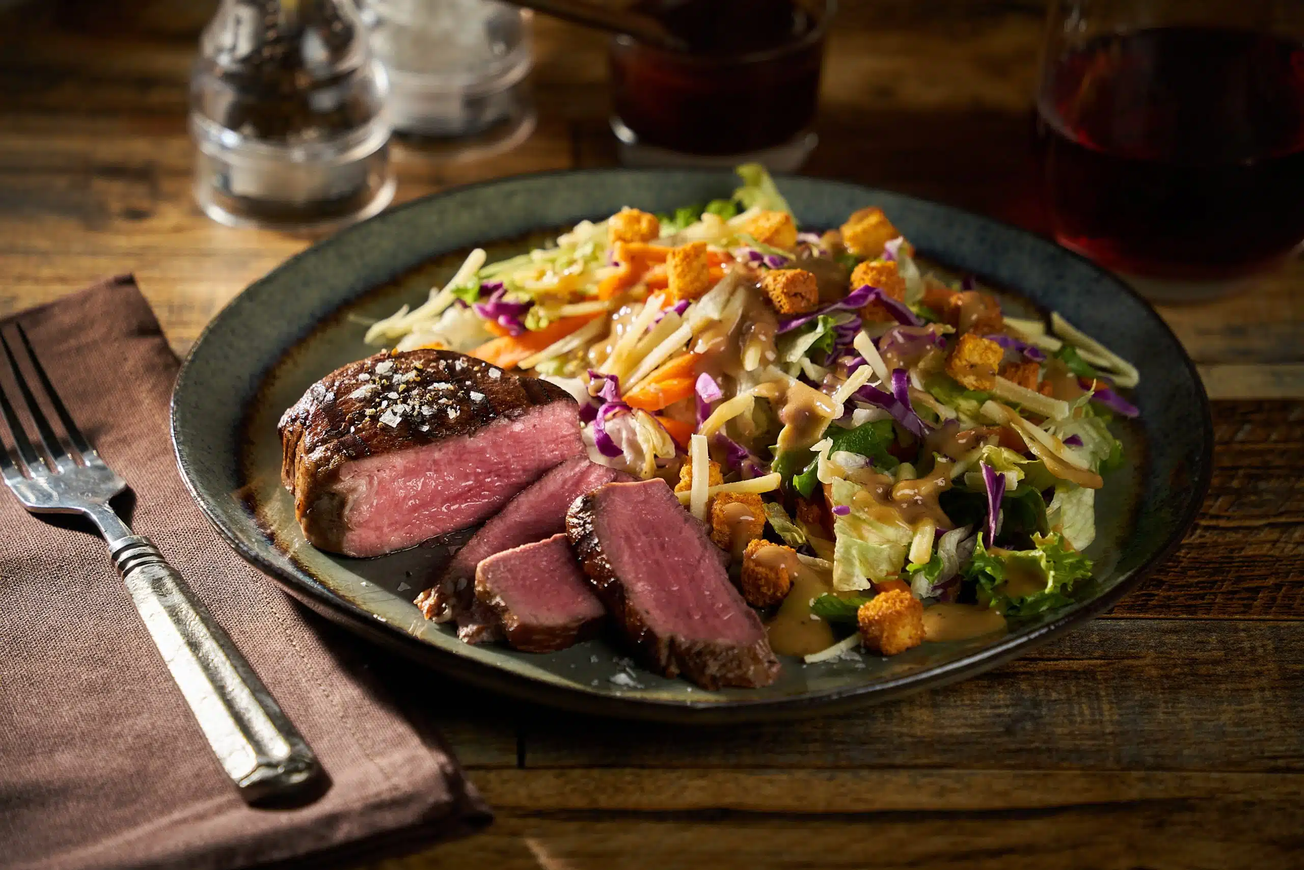 Omaha Steak with Smokehouse Chopped Salad