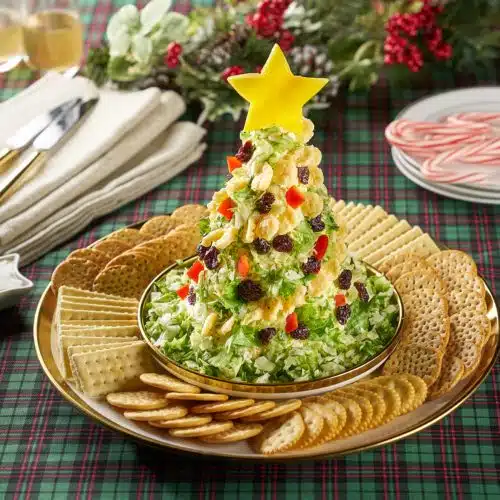 Christmas Tree Lemon Caesar Cheese Ball