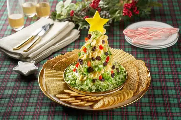 Christmas Tree Lemon Caesar Cheese Ball