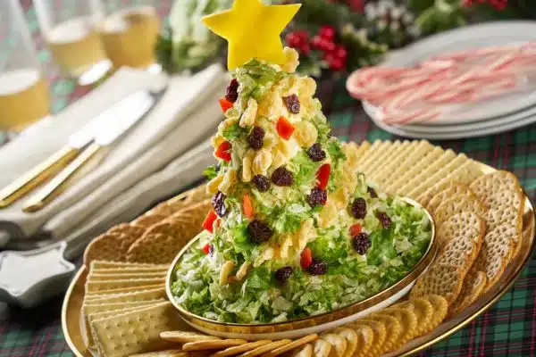 Christmas Tree Lemon Caesar Cheese Ball