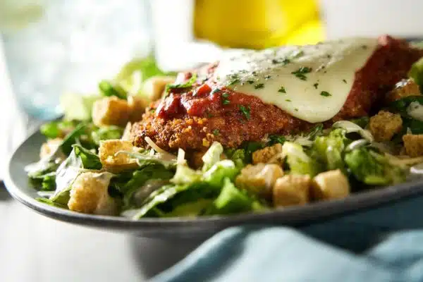 Creamy Truffle Caesar Chicken Cutlet Salad