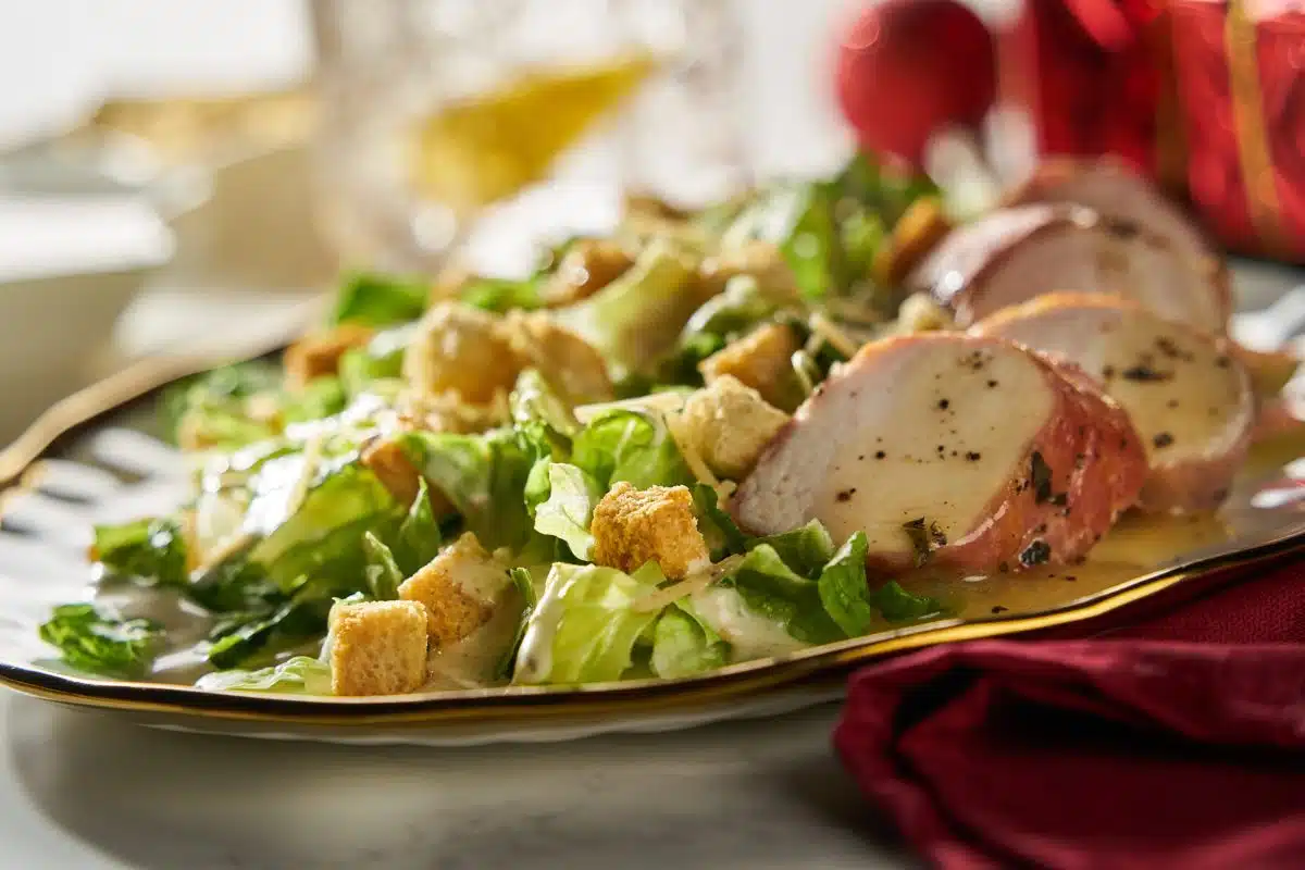 Creamy Truffle Caesar Proscuttio Wrapped Chicken Salad